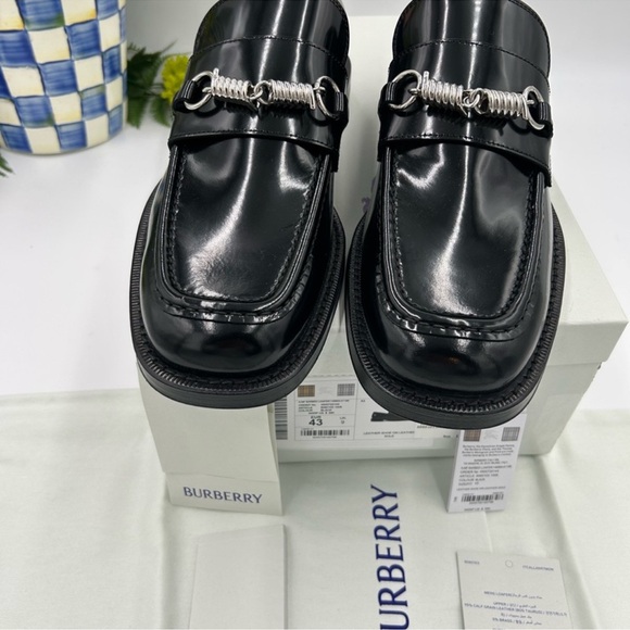 Men’s Burberry barbed leather loafer size 43 made in Italy - Picture 13 of 16